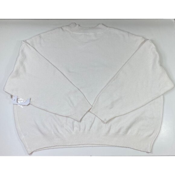 Stylus Womens Soft Cream Ivory Knit Long Sleeve Pullover Sweater Size 2X - Picture 2 of 4